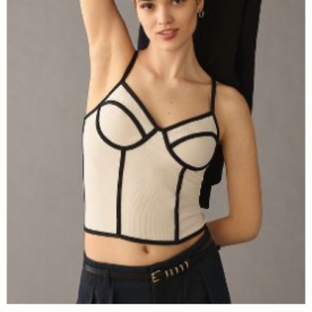 Blue Tassel Corset Cami